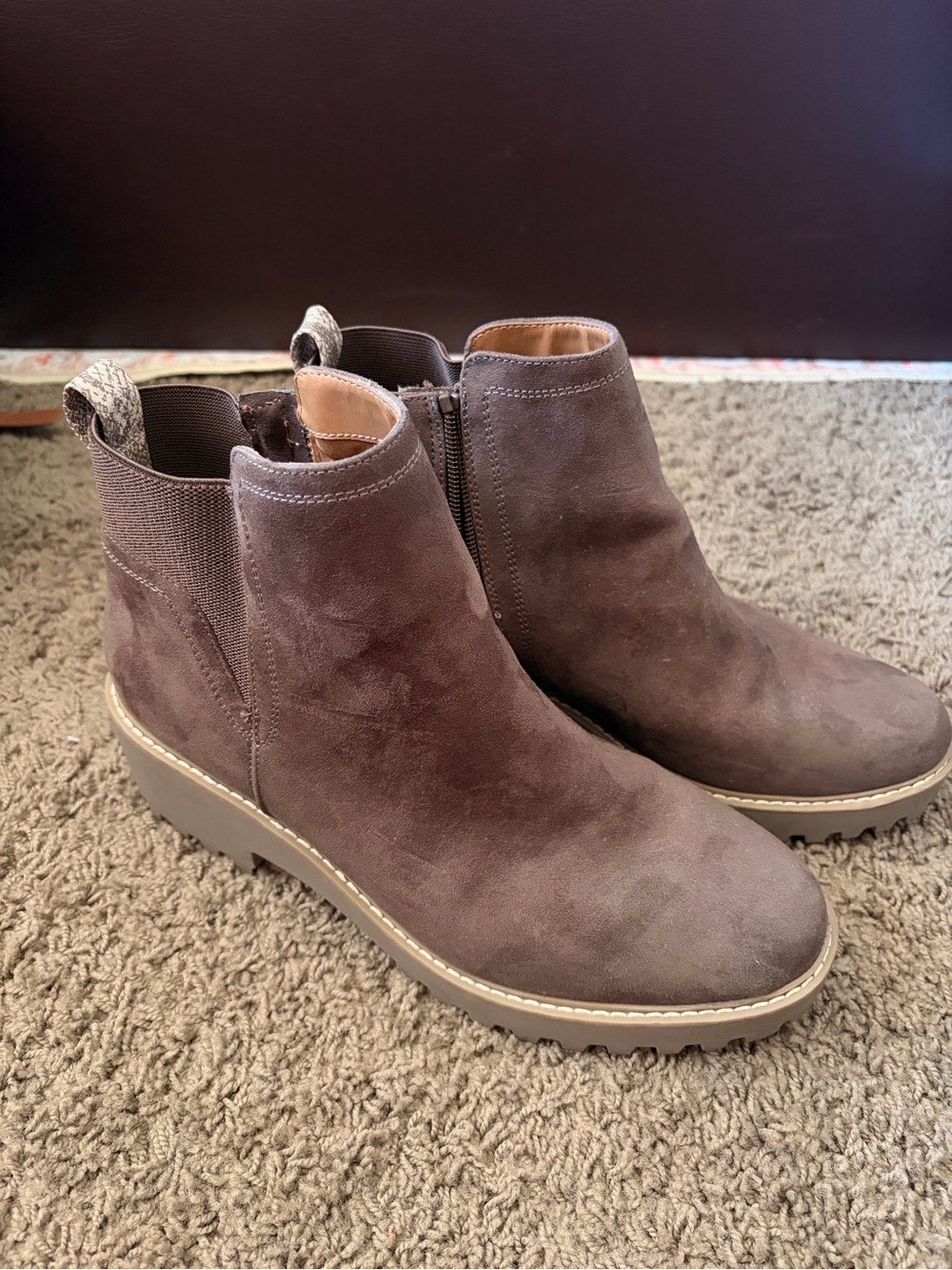 Universal Thread Brown Suede Chelsea Ankle Boots
